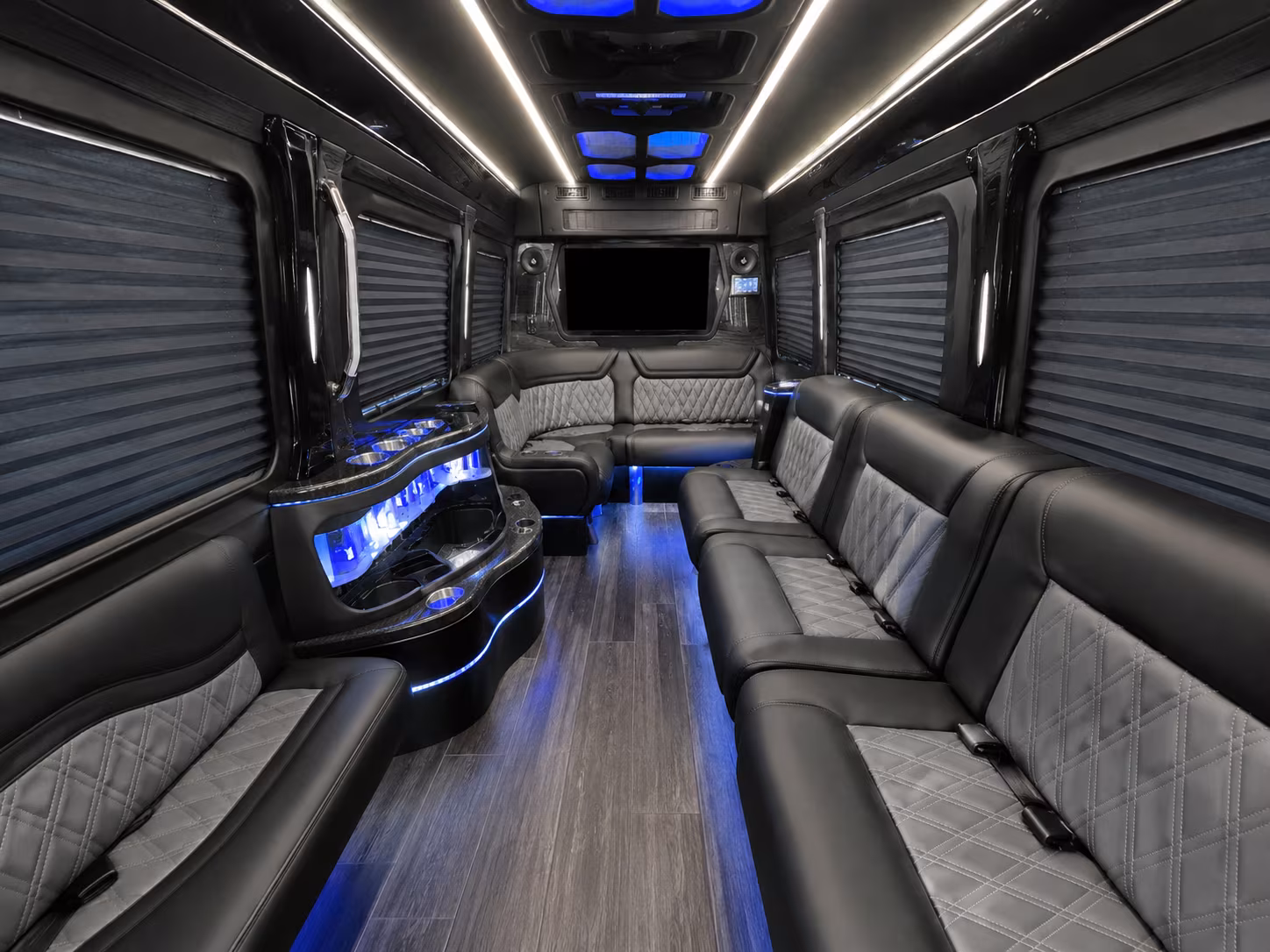 bakersfield 40 passenger party bus interior