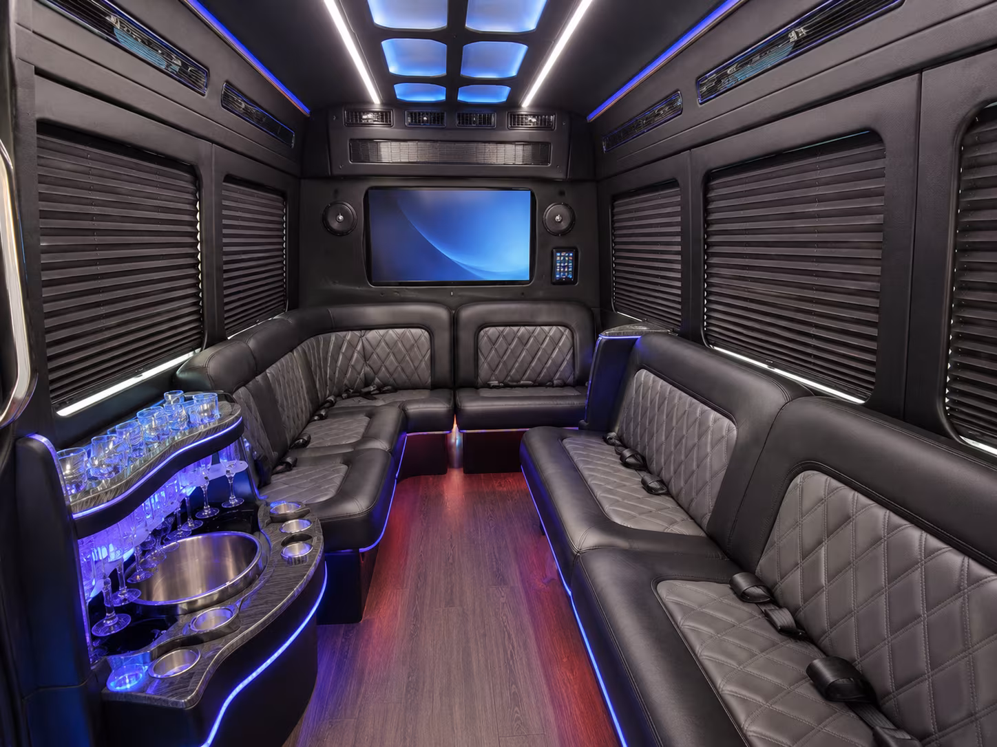 bakersfield party bus interior