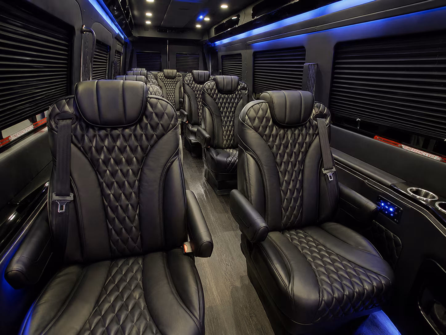 bakersfield wedding transportation onboard seating